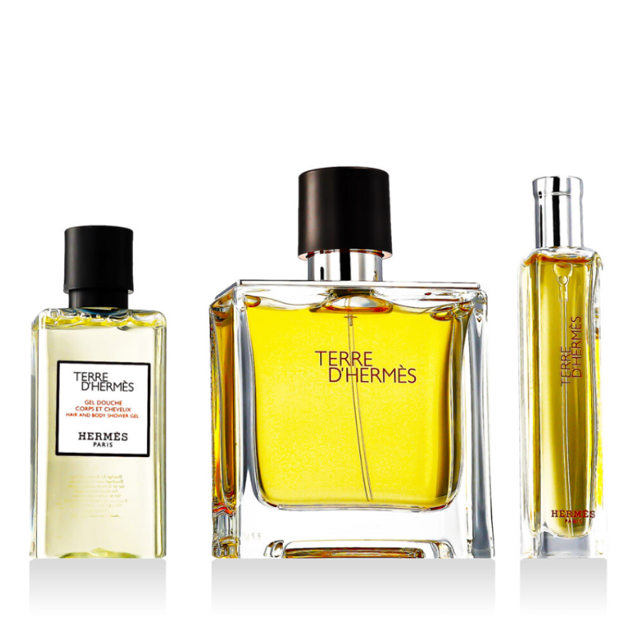 Terre D'Hermès Parfum 75 ml + Parfum 15 ml + dušas želeja 40 ml
